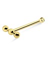 3 Balls Shaped Silver Bone Nose Stud NSKD-48